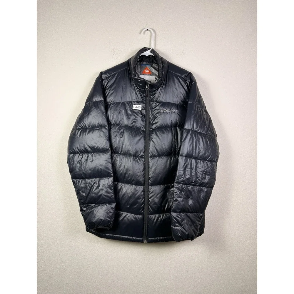 Columbia Puffer Jacket Mens L Turbo Down Omni-Heat 650 OTD Goose  Full Zip